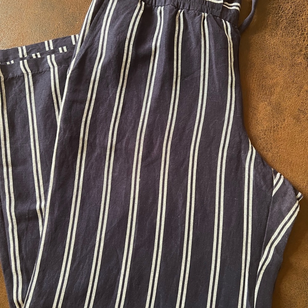 A New Day women’s high-rise wide leg linen blend  pull on pants